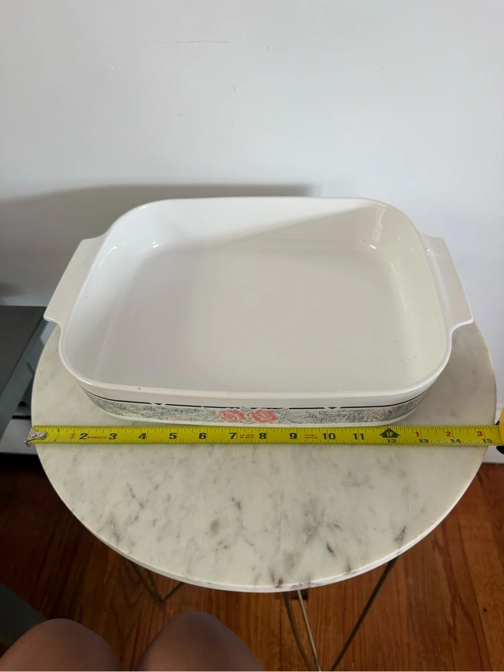 Pyrex Corning ware SILK N ROSES* 12 1/4